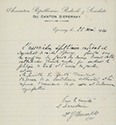 Message de condoléances de comités radicaux à la mort d'Émile Combes, 1921, Archives municipales de Pons