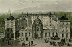 Vue de la Chambre des pairs, avant les travaux d'Alphonse de Gisors. Référence Sénat 1035 (GR015-C).