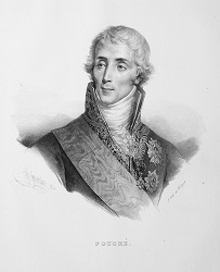 Joseph FOUCHÉ (1759-1820). Portrait extrait de L'iconographie de contemporains et fac-similé d'écritures, par F. S. Delpech (1832).