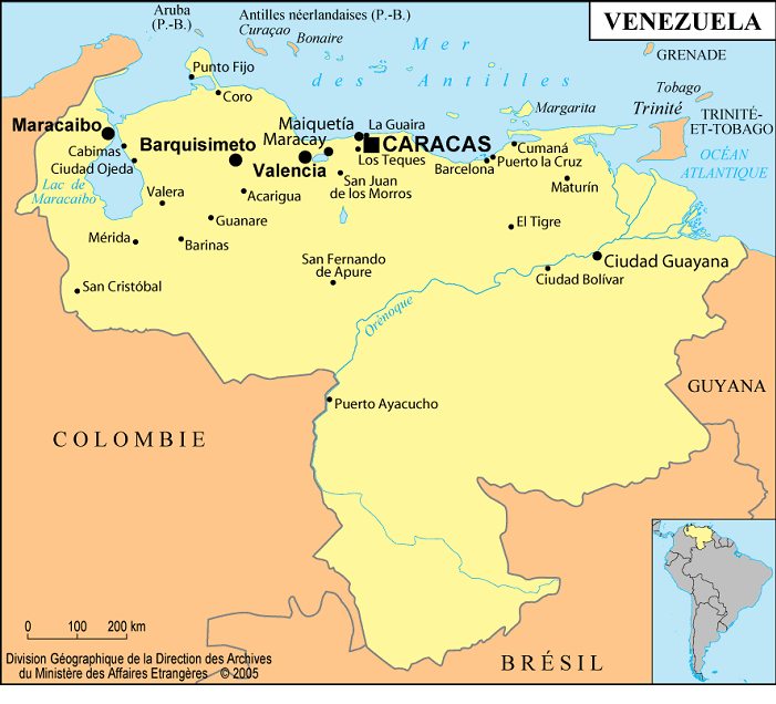 venezuela carte amérique du sud