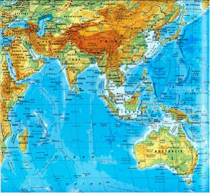 océan indien carte géographique