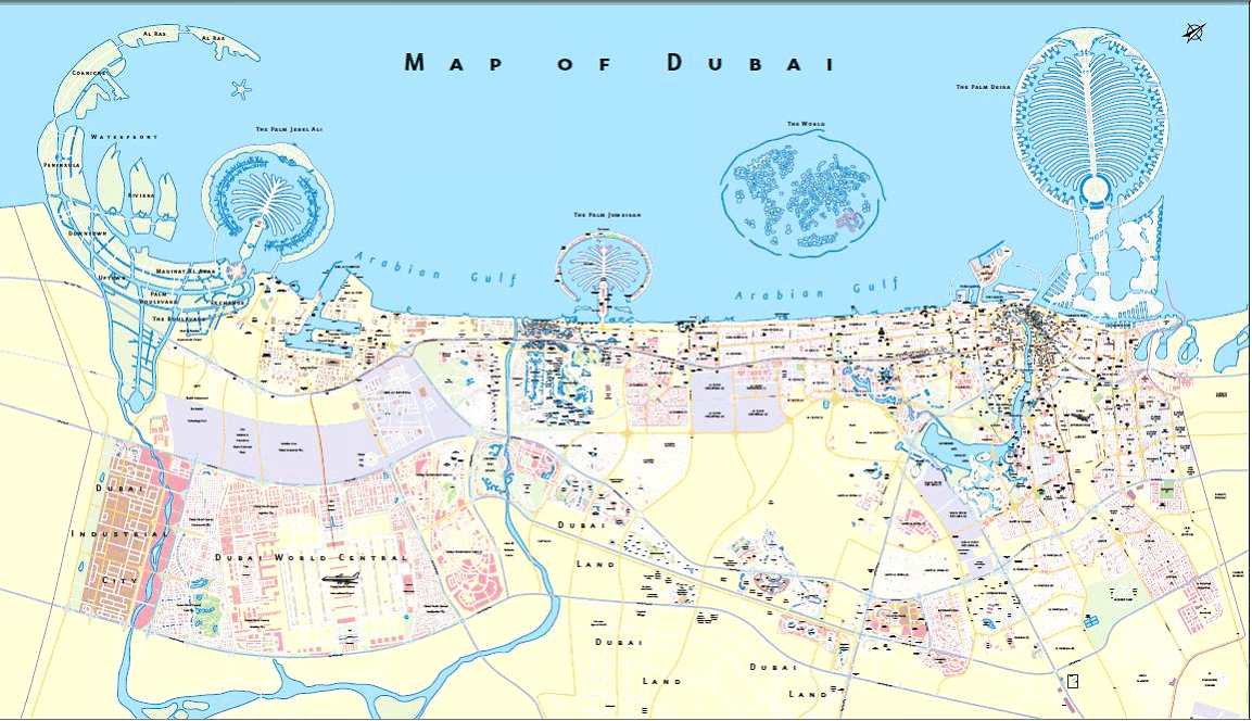 Дубай на карте