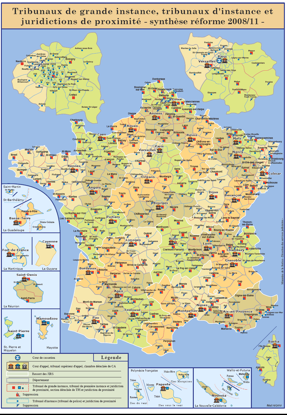 Carte Tgi France Carte Des Tribunaux De Grande Instance TGI XSIPQ