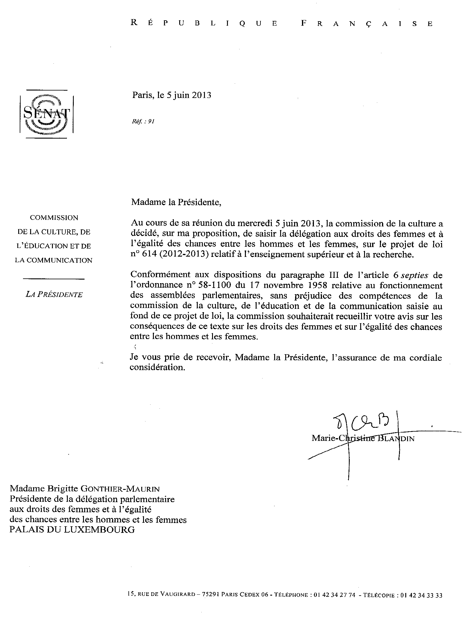 lettre de démission vacataire